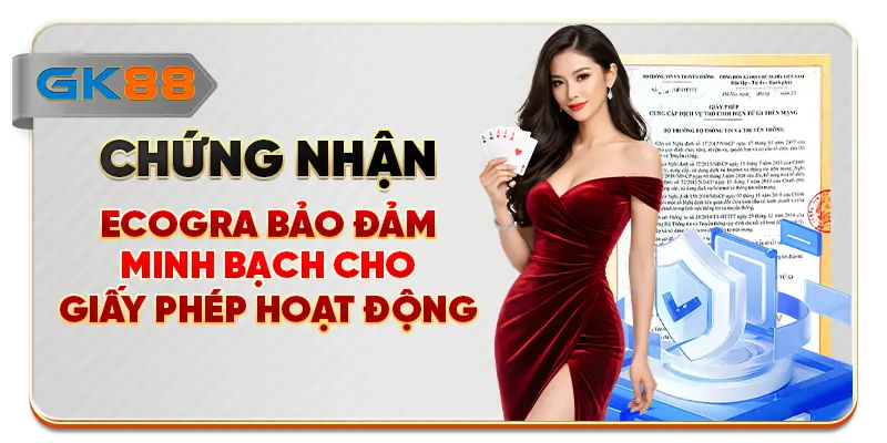 Chứng nhận eCOGRA bảo đảm minh bạch cho giấy phép hoạt động