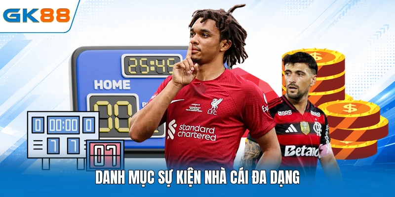 Danh mục sự kiện nhà cái đa dạng